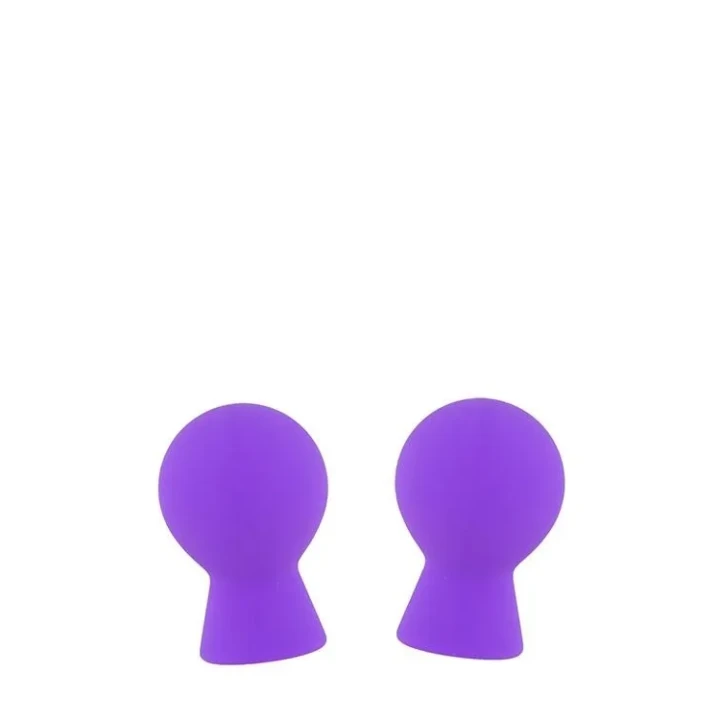 Pompki ssące do sutków, silikonowe, wodoodporne, kolor purpurowy, z bateriami