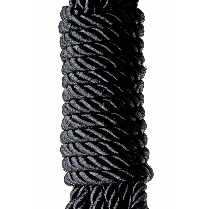 Lina do wiązania w stylu Kinbaku i Shibari 5m, czarna, materiał nylonowy, deluxe