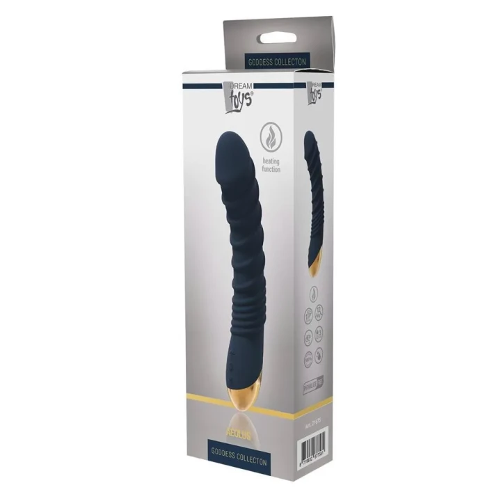 Wibrator stymulujący z kolekcji GODDESS, silikonowy, wodoodporny, z funkcją grzania, 21 cm