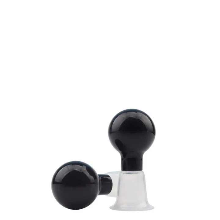 Zestaw do stymulacji sutków z regulowanym ssaniem, kolor czarny, PVC/ABS