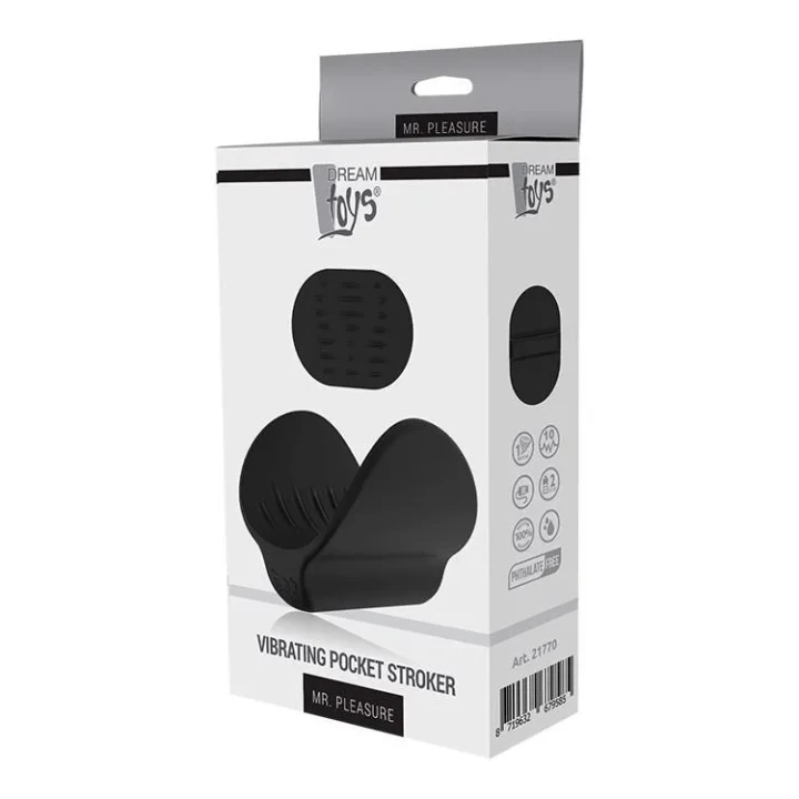 Pocket Stroker z wibracjami - silikonowy, wodoodporny, z 7 wzorami i 3 prędkościami