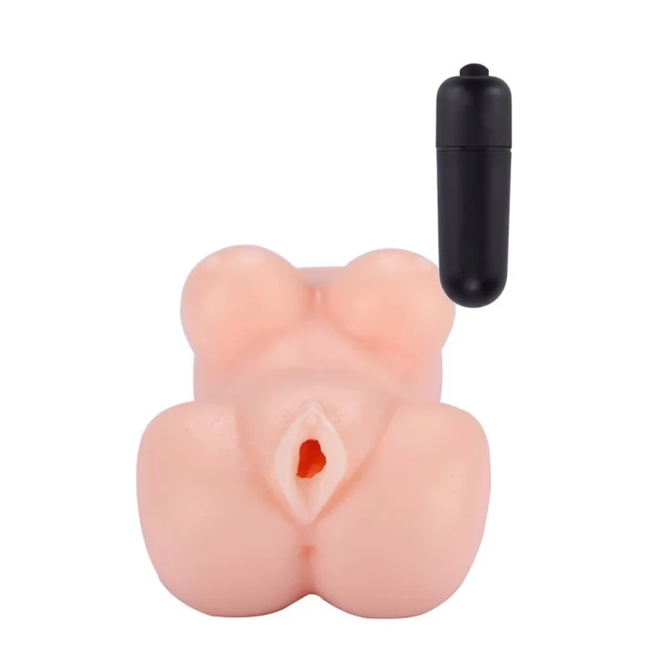 Masturbator genitalny z wibratorem, TPE, 13 cm, wodoodporny, luksusowa przyjemność