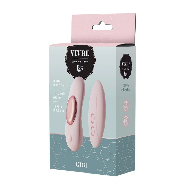 Wibrator do majtek zdalnie sterowany VIVRE Gigi - silikon, 3 prędkości, 7 rytmów, wodoodporny