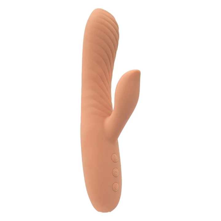 Podwójny wibrator silikonowy z regulacją prędkości i wodoodpornością IPX7 - Gladys