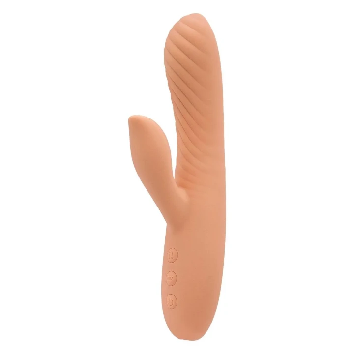 Podwójny wibrator silikonowy z regulacją prędkości i wodoodpornością IPX7 - Gladys