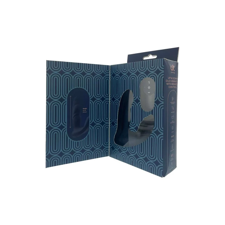 Wibrator podwójny z pilotem PULZ BLAKE, silikonowy, wodoodporny, z regulacją prędkości