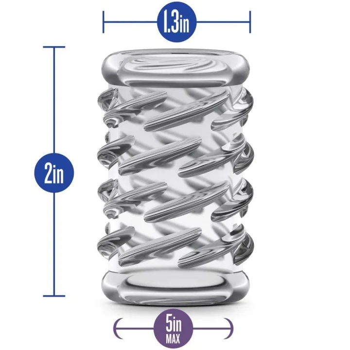 Nakładka stymulująca na penisa STAY HARD COCK SLEEVE 06, przezroczysta, TPE