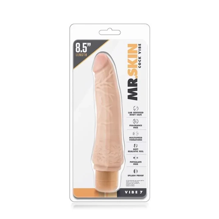 Wibrator realistyczny DR. SKIN COCK VIBE 7, wodoodporny, z regulacją wibracji