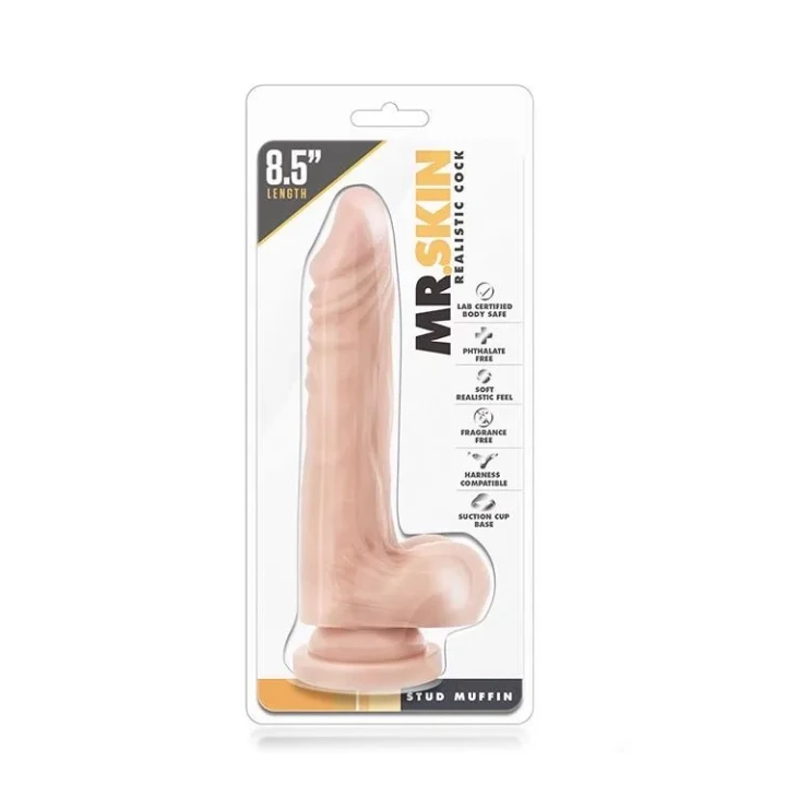 Realistyczne dildo z przyssawką DR. SKIN, PVC, 3,9 cala, idealne do stymulacji intymnej