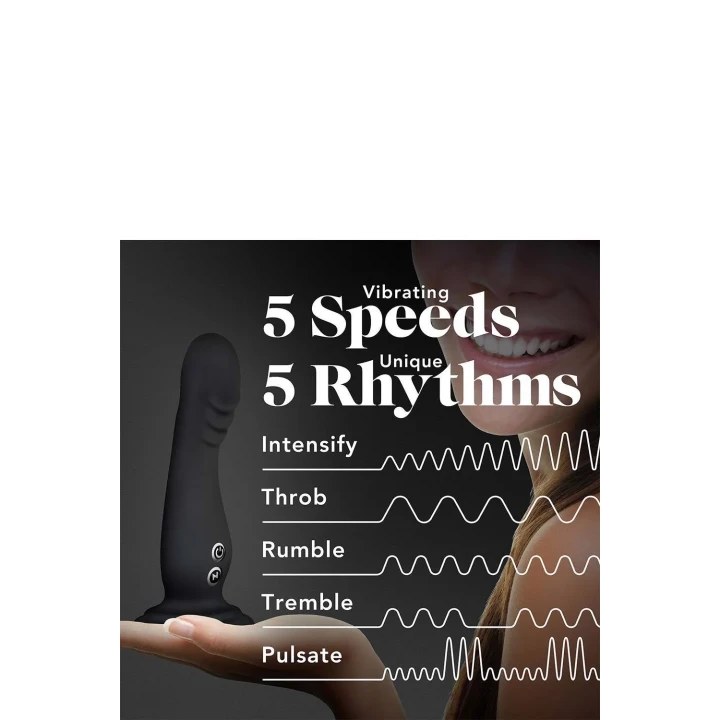 Wibrator analny IMPRESSIONS AMSTERDAM BLACK z podziałką i silnikiem RumbleTech™
