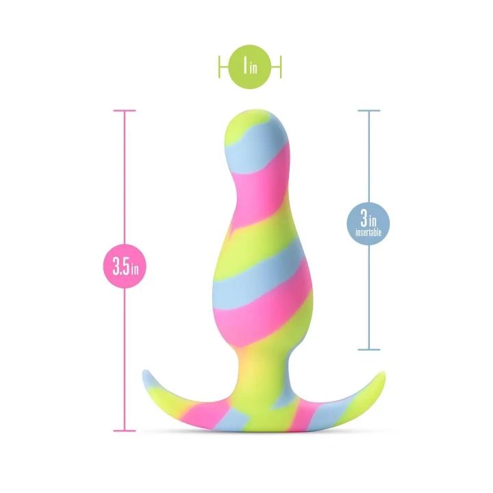 Stymulator intymny AVANT KALEIDO LIME, silikon, stożkowy kształt, technologia StayPut™