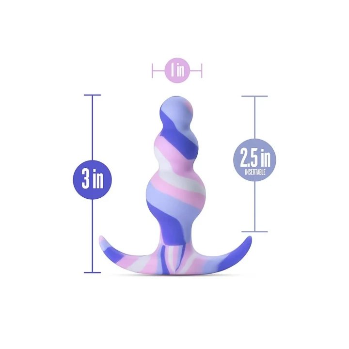 Stymulator intymny AVANT TWILIGHT BLUE - silikon, 3 krzywizny, bezpieczny dla ciała