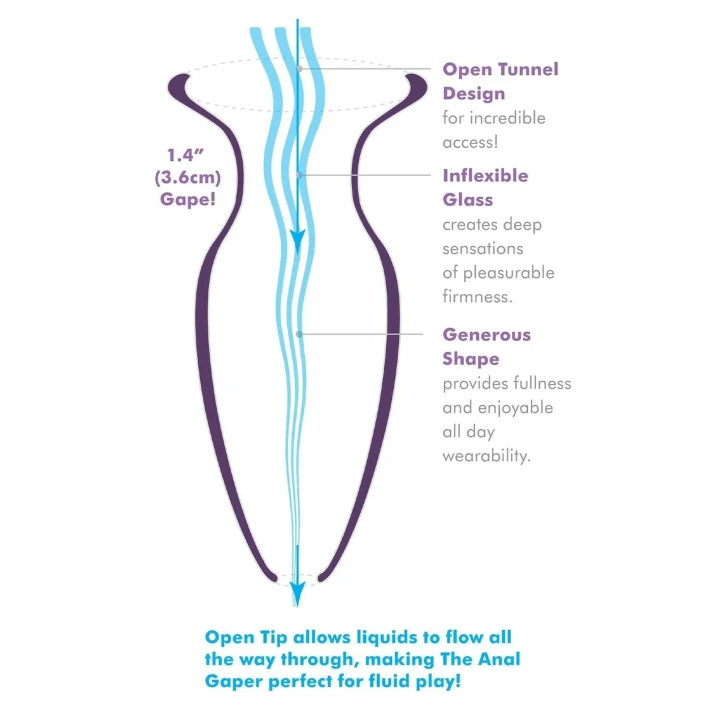 Korek analny Anal Fantasy Elite – przezroczyste szkło borokrzemowe, ergonomiczny kształt