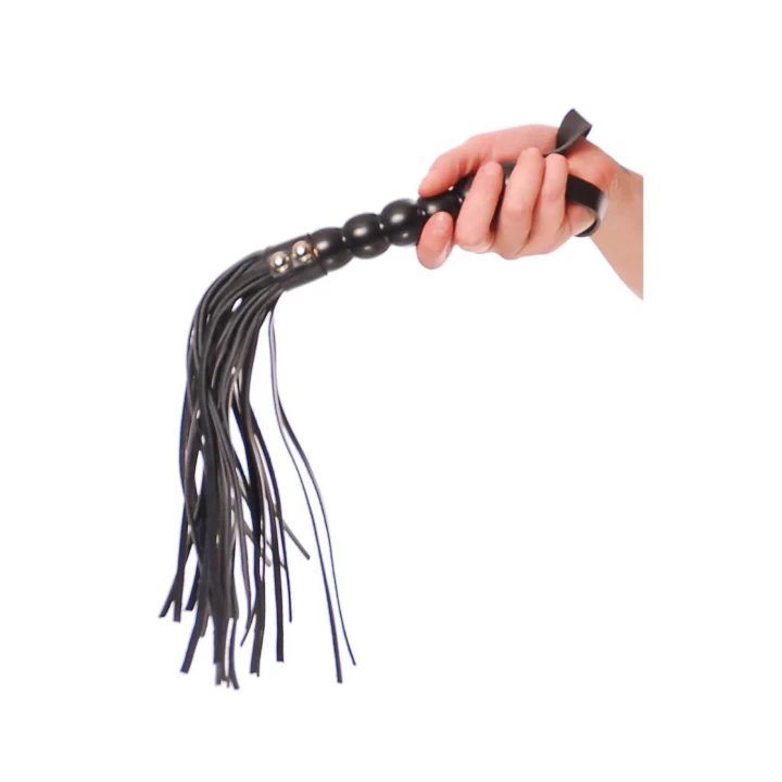 FETISH FANTASY SERIES BEADED CAT-O-NINE TAILS BLACK