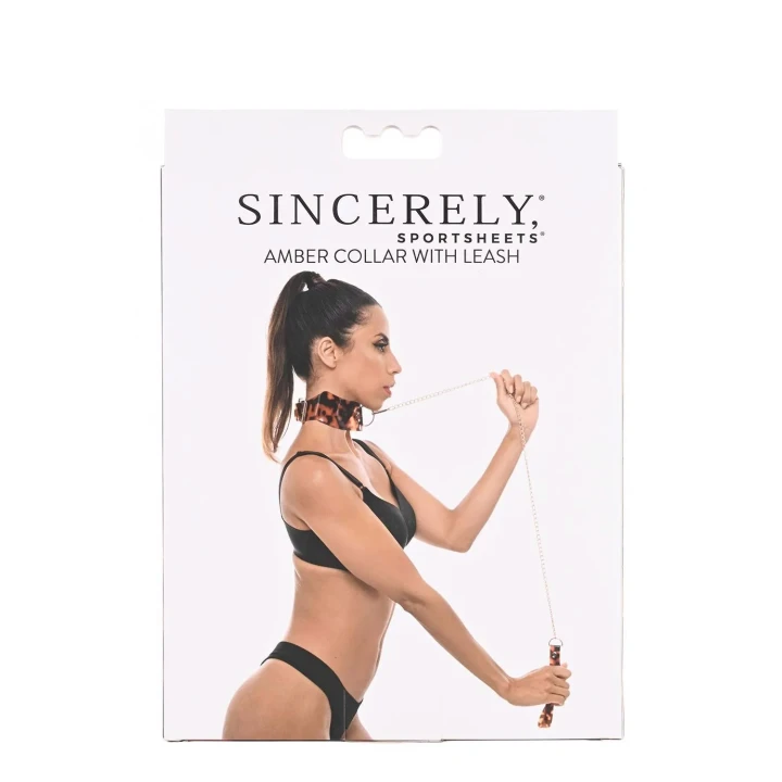Obroża i smycz dla psa SPORTSHEETS AMBER z regulacją, stylowe i funkcjonalne akcesoria