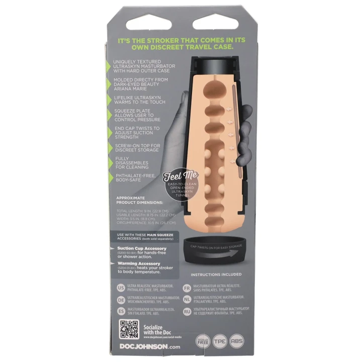 Masturbator waginalny ULTRASKYN Arianą Marie o zapachu wanilii, ergonomiczny TPE