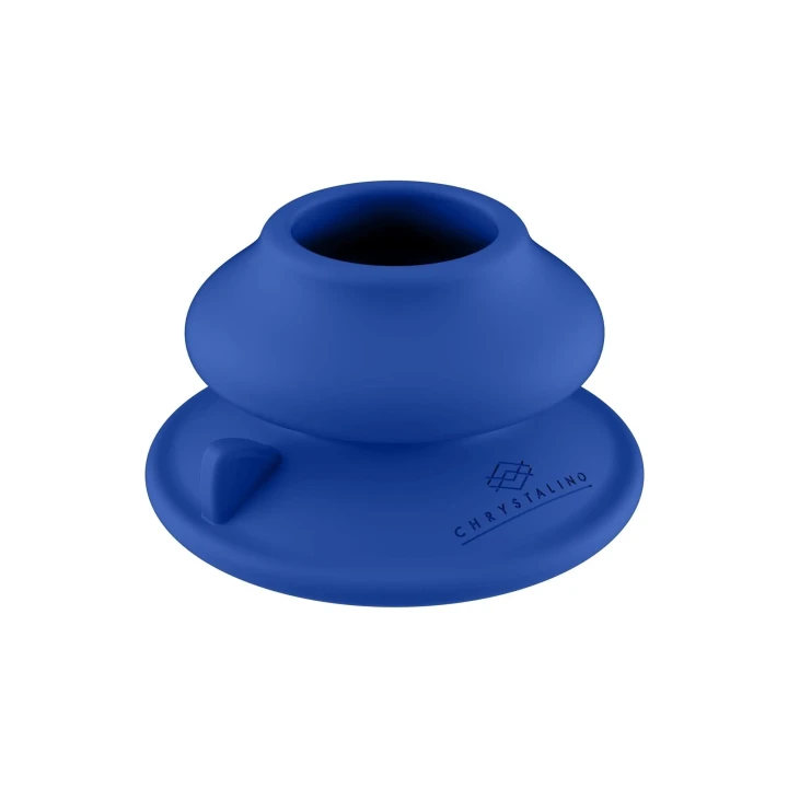 Przyssawka silikonowa Chrystalino - niebieska, medyczny silikon, 10 trybów prędkości