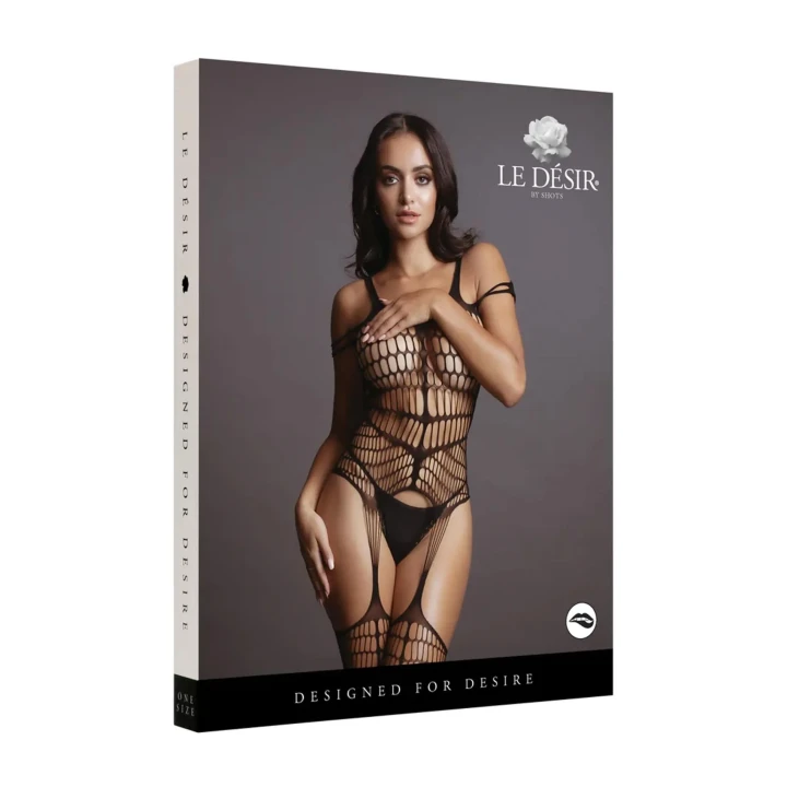 Bodystocking ze strzępami - rozmiar uniwersalny, 92% nylon, 8% spandex, zmysłowy styl