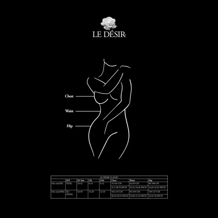 Bodystocking z siateczki o kontrastowym wzorze, rozmiar XXL–5XL, ze stylowym suspenderem