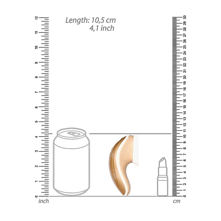 Stymulator łechtaczkowy z funkcją ssania i wibracji - Złoty, bez użycia rąk