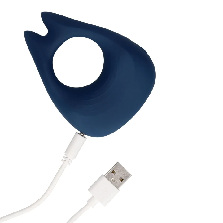 Wibrujący pierścień erekcyjny w kolorze baltyckiego niebieskiego z silikonu