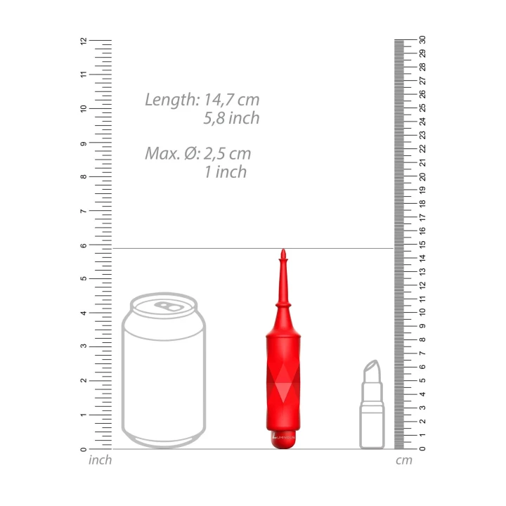 Wibrator bullet ABS z rękawem - 10 prędkości, czerwony, kompaktowy, wodoodporny