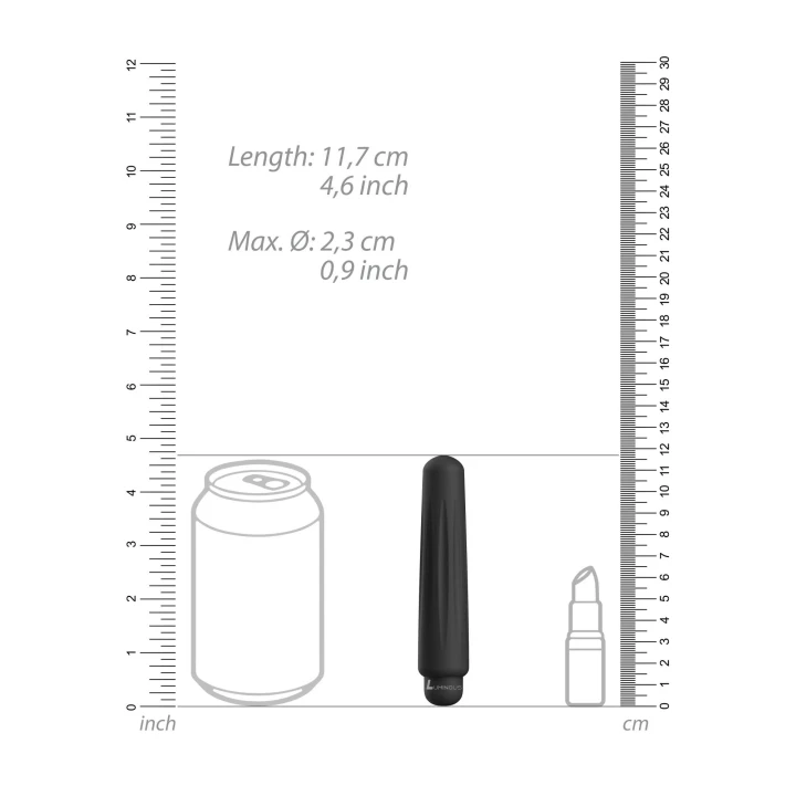 Wibrator punktowy ABS z 10 prędkościami i osłonką - czarny
