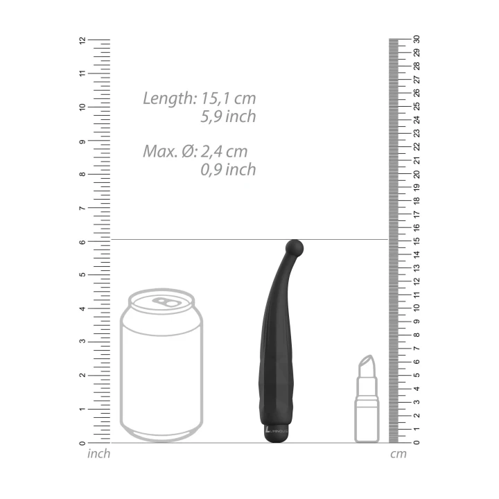 Wibrator punktowy Lyra - ABS, z nasadką, 10 prędkości, czarny