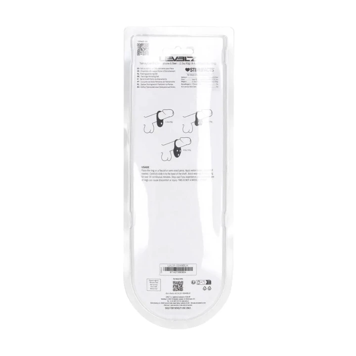 Zestaw pierścieni erekcyjnych z silikonu LEVELZ w rozmiarach S/M/L - kolor czarny