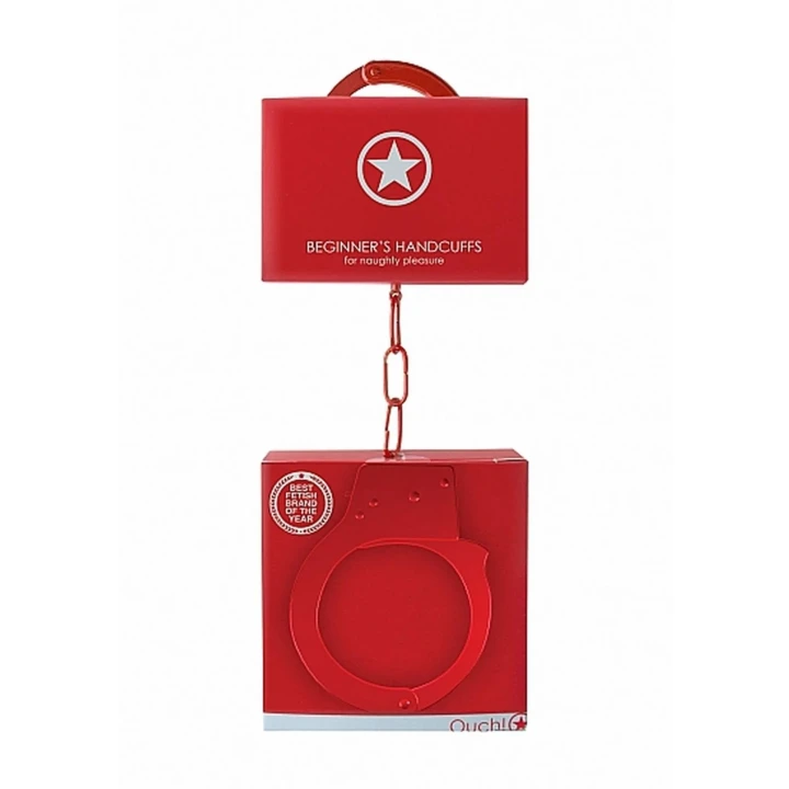 Kajdanki metalowe dla początkujących - czerwone, bezpieczne i komfortowe
