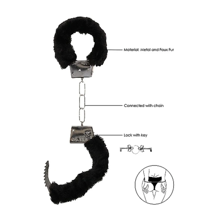 Beginner's Handcuffs Furry - Black