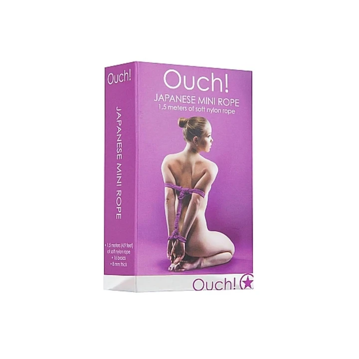 Lina BDSM mini japońska - 1,5m, wytrzymała, purpurowa, nylonowa