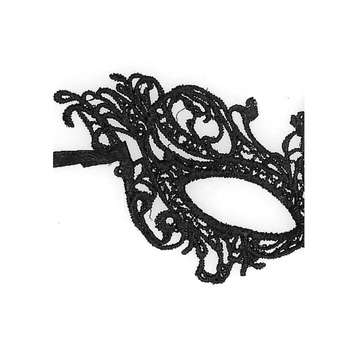 Elegancka czarna koronkowa maska wenecka – Royal Black Lace Mask