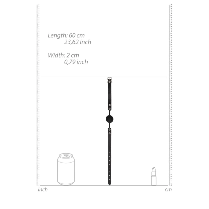 Knebel silikonowy typu ball gag z regulowanymi skórzanymi paskami dla maksymalnego komfortu