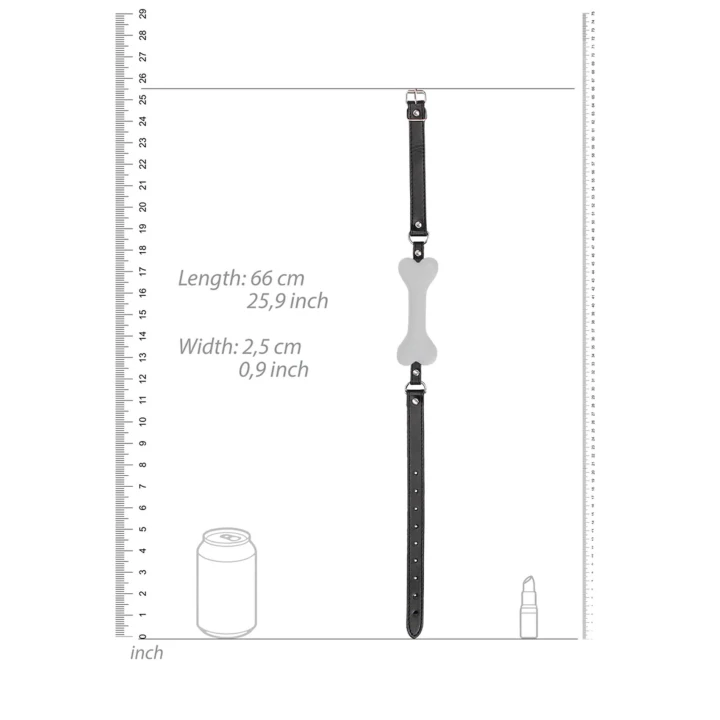 Knebel z medycznego silikonu w kształcie kości - komfortowe akcesorium BDSM