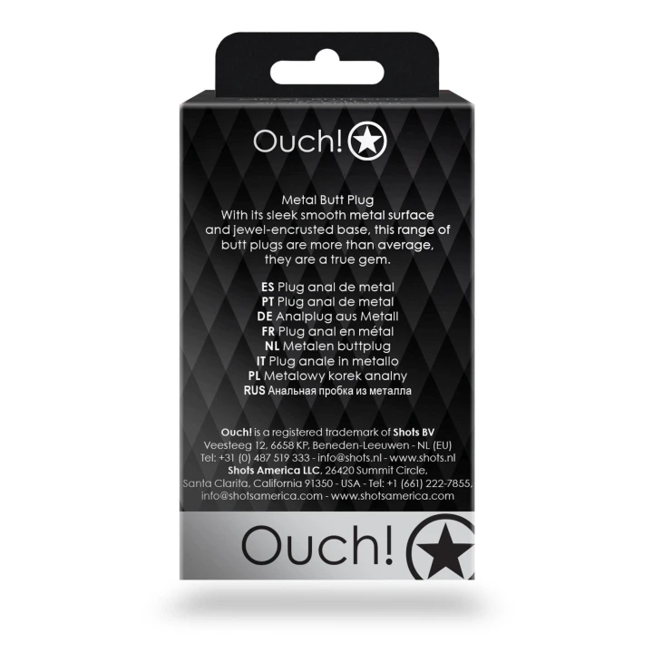 Zatyczka analna z klejnotem - mała, aluminiowa, wodoodporna, ergonomiczna