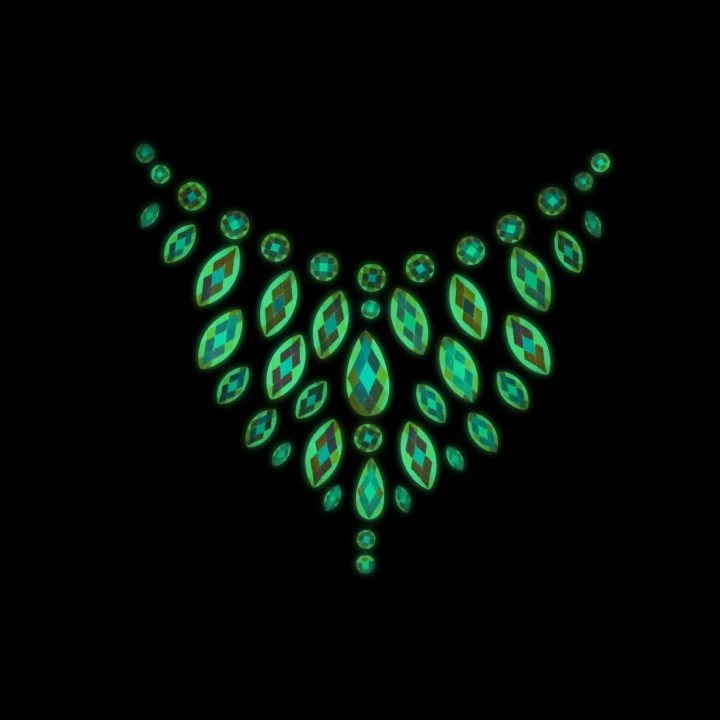 Naklejki biżuterii na ciało - Bling Sticker do dekoldu, świecące w ciemności