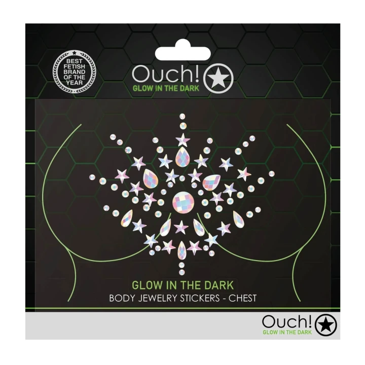 Błyszczące naklejki na ciało - ozdobne tatuaże na klatkę piersiową do stylizacji