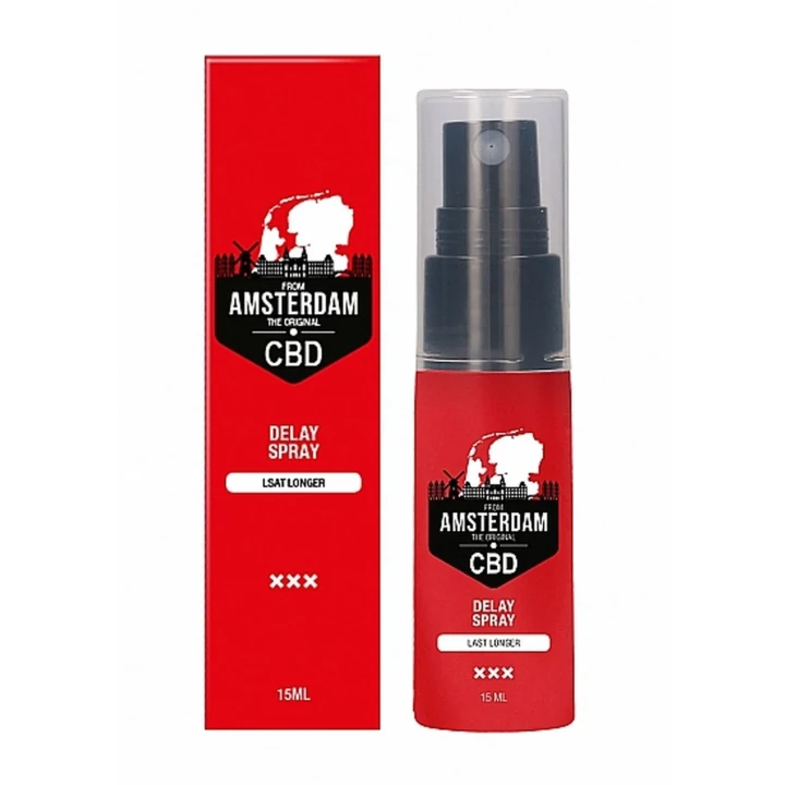 Spray opóźniający z CBD z Amsterdamu - 15 ml do walki z przedwczesnym wytryskiem