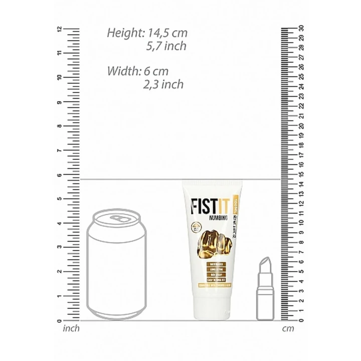 Żel nawilżający desensyzujący do zabaw intymnych, 100 ml - Fist It