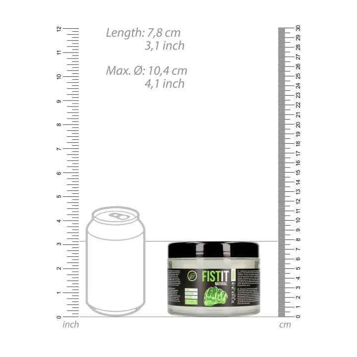 Lubrykant na bazie wody Fistit - Natural, wegański, 500 ml, bez syntetycznych dodatków