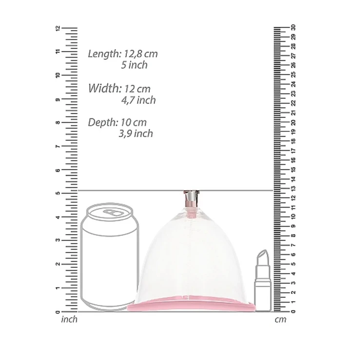 Zestaw do pompowania piersi Medium - Różowe złoto, silikonowe ssawki, ręczna regulacja