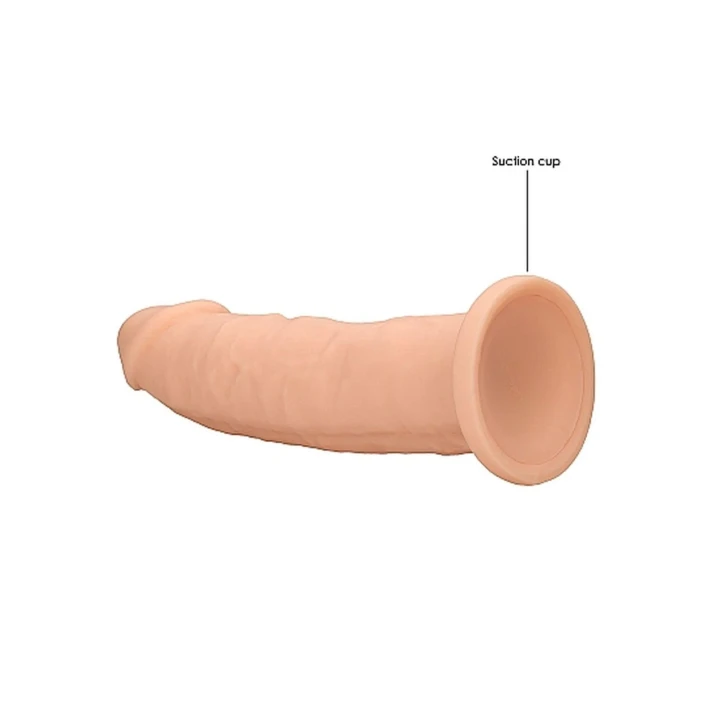 Dildo silikonowe bez kulek, 22,8 cm, realistyczne, termoelastyczne, kolor cielisty