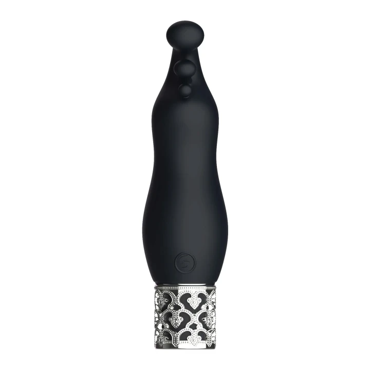 Stymulator łechtaczkowy - Luksusowy, akumulatorowy bullet silikonowy - Czarny