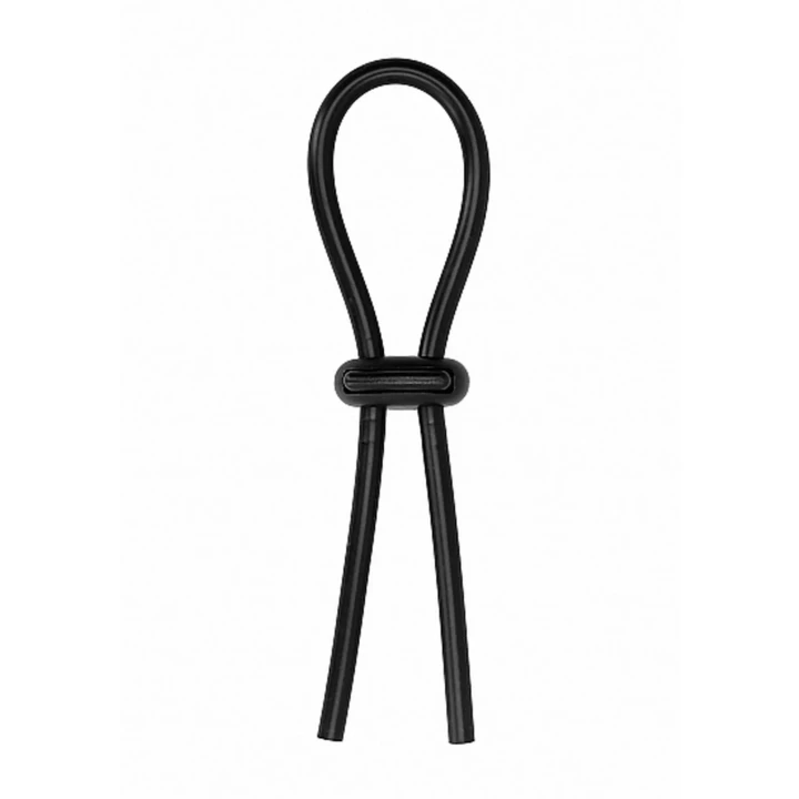 Pierścień erekcyjny Stretch Booster z regulowanym rozmiarem - czarny silikonowy design