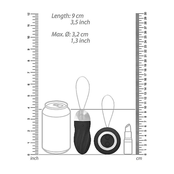 Wibrujące jajeczko zdalnie sterowane George - silikonowe, akumulatorowe, czarne
