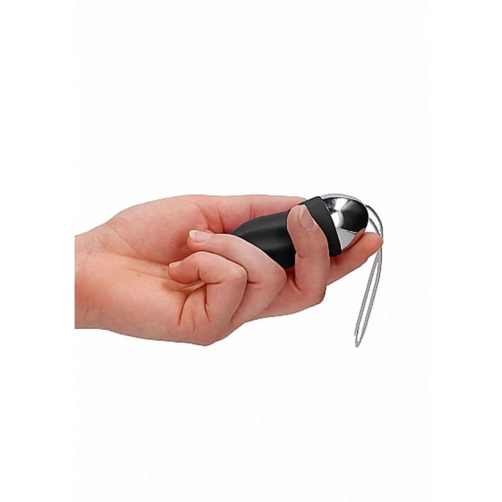 Wibrujące jajeczko zdalnie sterowane George - silikonowe, akumulatorowe, czarne