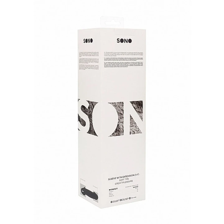 Przedłużacz penisa No.17 - Czarny, 35 mm długości, materiał Soft TPE, wodoodporny