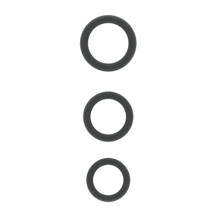 Zestaw cockringów silikonowych No.25 w kolorze szarym - 3 rozmiary, wodoodporne