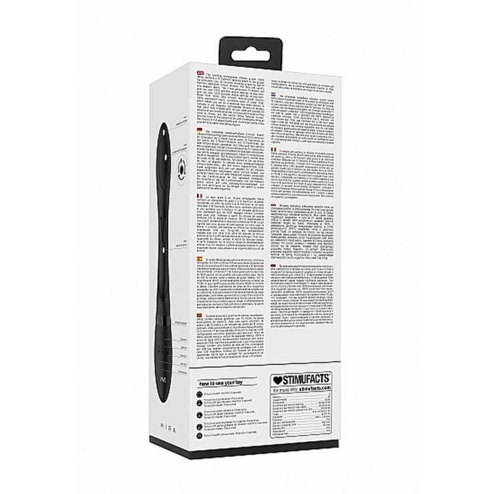 Wibrator do punktu G Mira - wirujący króliczek z 10 trybami wibracji, czarny